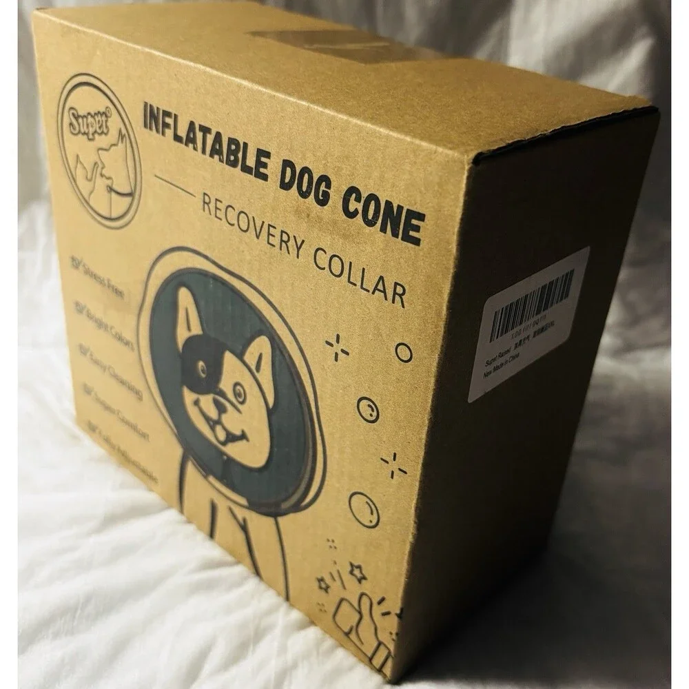 Supet Inflatable Dog Cone Collar. Adjustable